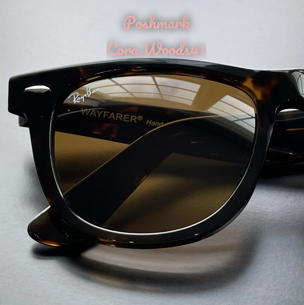 Ray Ban Wayfarer Tortoise Brown RB2140 Unisex 50 / 54 New - Picture 5 of 16